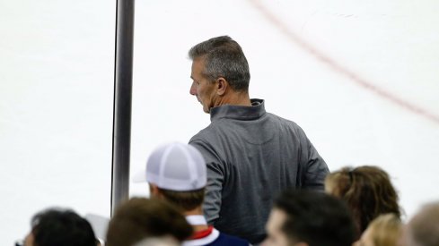 Urban Meyer on the glass for the CBJ Game