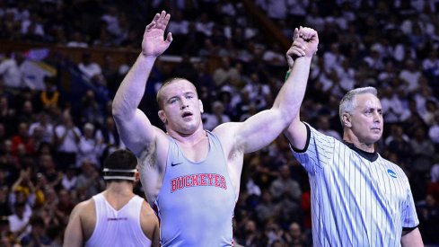 Kyle Snyder shortly after winning his 2nd NCAA crown.