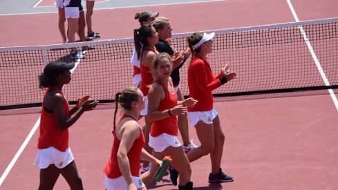 The Ohio State women's tennis team advanced to the Sweet 16 with a 4-0 win over Notre Dame