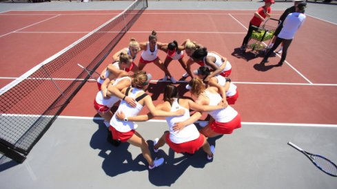 Ohio State women's tennis after a 4-0 win over Buffalo at the 2017 NCAA tournament.