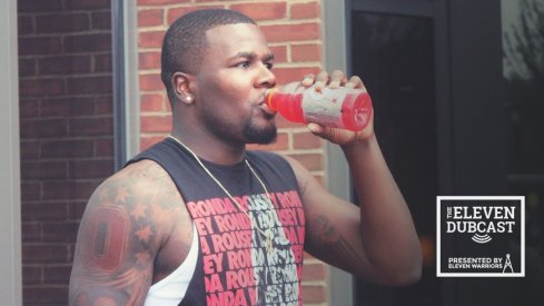 Cardale Jones cooling off in the summer heat