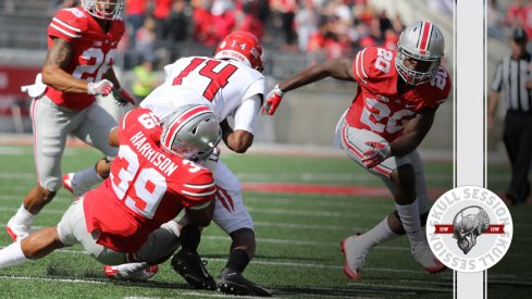 Malik Harrison sacks a Rutgers QB for the July 27 2017 Skull Session.