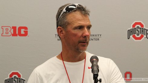 Urban Meyer held his first press conference of fall camp at the Woody Hayes Athletic Center on Monday.