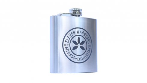 The stainless steel Eleven Warriors flask