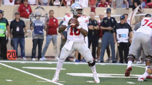 J.T. Barrett threw for more than 300 yards in his first game of the 2017 season.