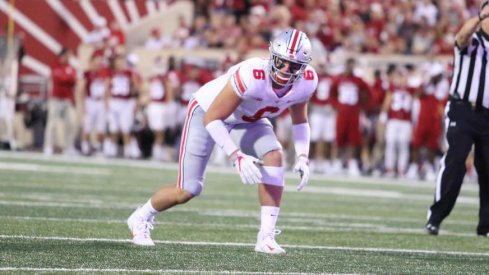 Sam Hubbard lines up as one of the outside defensive ends in Ohio State's new five-lineman package.