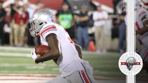 Parris Campbell rushes for the September 7 2017 Skull Session