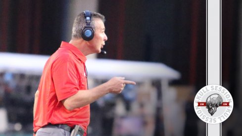 Urban Meyer points to the September 10 2017 Skull Session