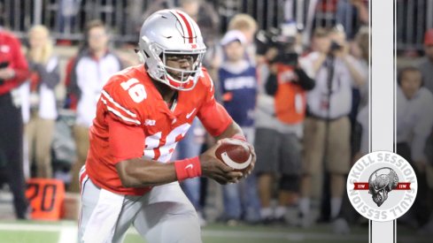 J.T. Barrett runs the option for the September 11 2017 Skull Session