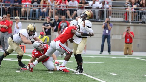 Army attempts a pass against Ohio State's no-good-very-bad pass defense.