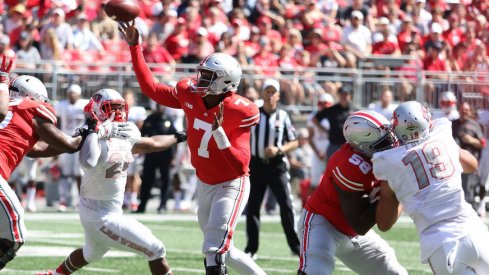 Dwayne Haskins helped Ohio State set multiple passing records on Saturday.