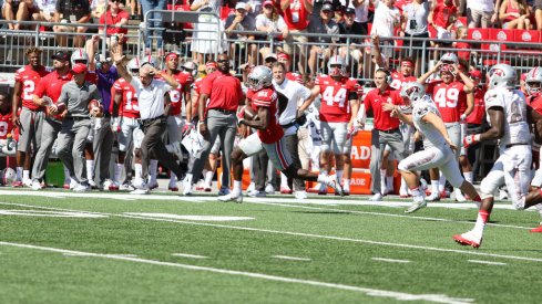 Parris Campbell scores for Ohio State against UNLV