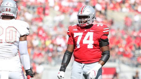 Jamarco Jones is among the leaders of Ohio State's improving offensive line.