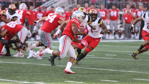 J.K. Dobbins and Mike Weber found lots of running room outside the tackles in Ohio State's big win over Maryland.