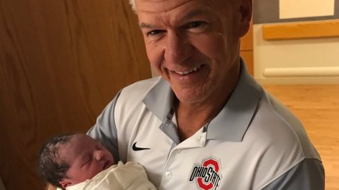 Kerry Coombs and his new grandson, Austin.