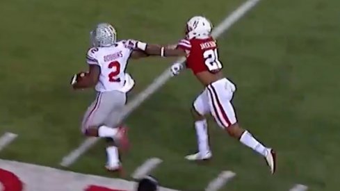 Dobbins Stiff arm