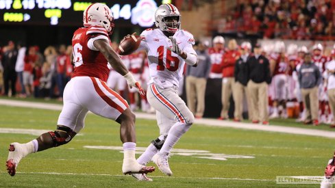 Ohio State quarterback J.T. Barrett passes against the Nebraska Cornhuskers