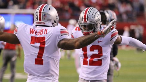 Ohio State football players Damon Webb and Denzel Ward