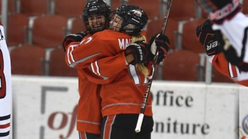 Ohio State celebrates a second shutout of St. Cloud State.