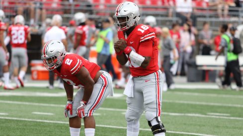 J.T. Barrett and J.K. Dobbins lead the Buckeyes in snaps played at their respective positions.