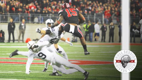 Ezekiel Elliott leaps the October 27th 2017 Skull Session