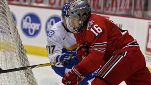 Matt Weis netted a late second period go-ahead goal for the Buckeyes