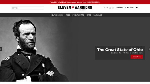 Welcome to Eleven Warriors Dry Goods v2.0