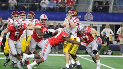 The Buckeye "Rushmen" got up close and personal with Sam Darnold all night in the Cotton Bowl.