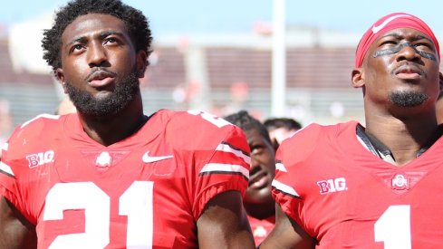 Parris Campbell and Johnnie Dixon