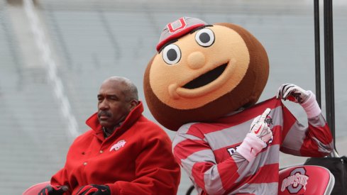 Gene Smith and Brutus Buckeye