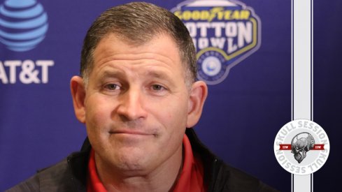 Greg Schiano laughs at the wage of the February 15 2018 Skull Session