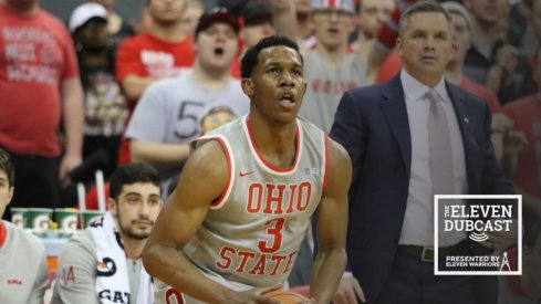 Ohio State men's basketball player CJ Jackson and coach Chris Holtmann