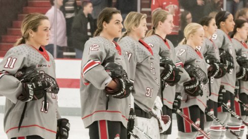 The Ohio State women's hockey Buckeyes get set for an NCAA quarterfinal against the Boston College Eagles.