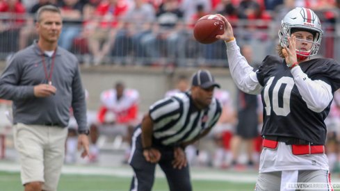 Urban Meyer and Joe Burrow