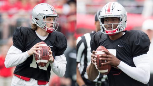 Joe Burrow and Dwayne Haskins