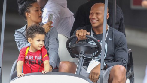 Ryan Shazier with his fiancee, Michelle, and son, Ryan