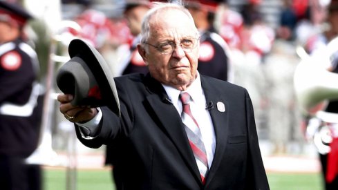 Earle Bruce before Ohio State's game against Rutgers in 2016.