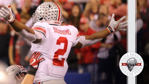 J.K. Dobbins spreads his eagle for the May 18 2018 Skull Session