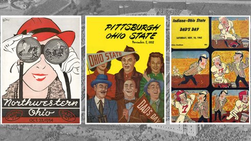 Dad's Day game program covers throughout Ohio State football history