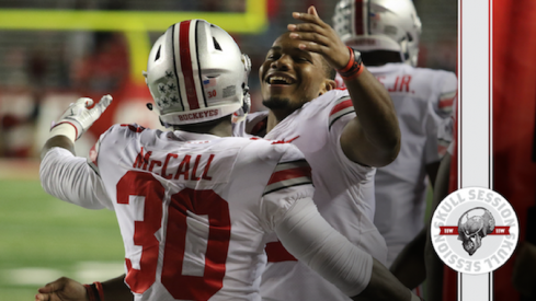 Demario McCall and J.K. Dobbins welcome me to the Skull Session.