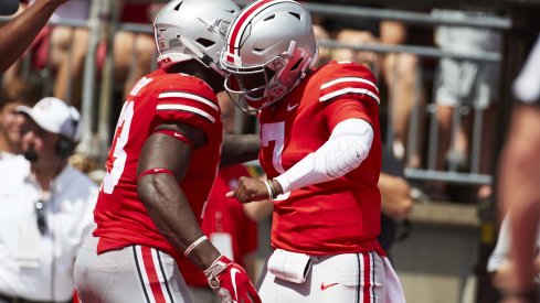 Haskins celebrating with Berry