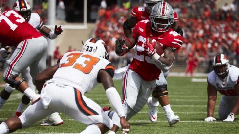 Mike Weber blew up for 189 total yards and four touchdowns against Oregon State. 