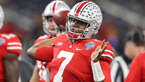 Dwayne Haskins at the 2017 Cotton Bowl in AT&T Stadium.