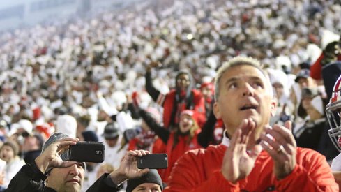 Urban Meyer at Beaver Stadium.