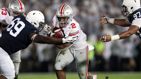 J.K. Dobbins was bottled up against Penn State