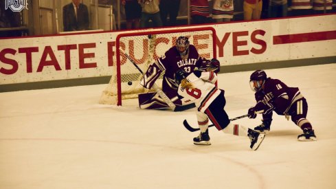 Lauren Boyle buries the game winning goal for Ohio State in the home opener against Colgate.