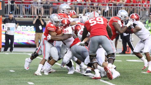 The Buckeyes averaged only 3.2 yards-per-carry against the Hoosiers, despite the big win.