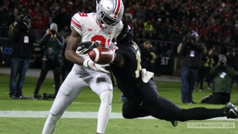 Antonio Blackmon breaks up a pass intended for Binjimen Victor.