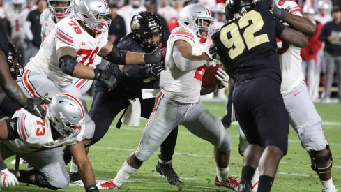 J.K. Dobbins and Mike Weber had nowhere to run in the loss to Purdue.