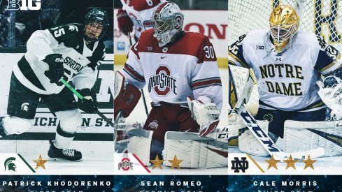 Ohio State goalie Sean Romeo is Big Ten Hockey's Second Star of the Week.